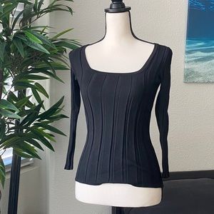 White House Black Market Square Neck Silk Sweater